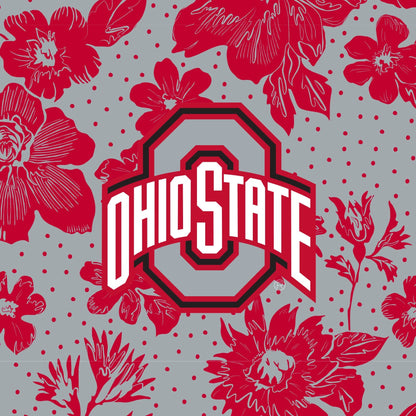 Tervis 24oz Wide Mouth Bottle-Gray/Red Rain Garden with The Ohio State University-Image 2-Vera Bradley