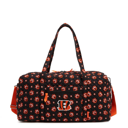 NFL Large Travel Duffel Bag-Cincinnati Bengals Bandana-Image 2-Vera Bradley