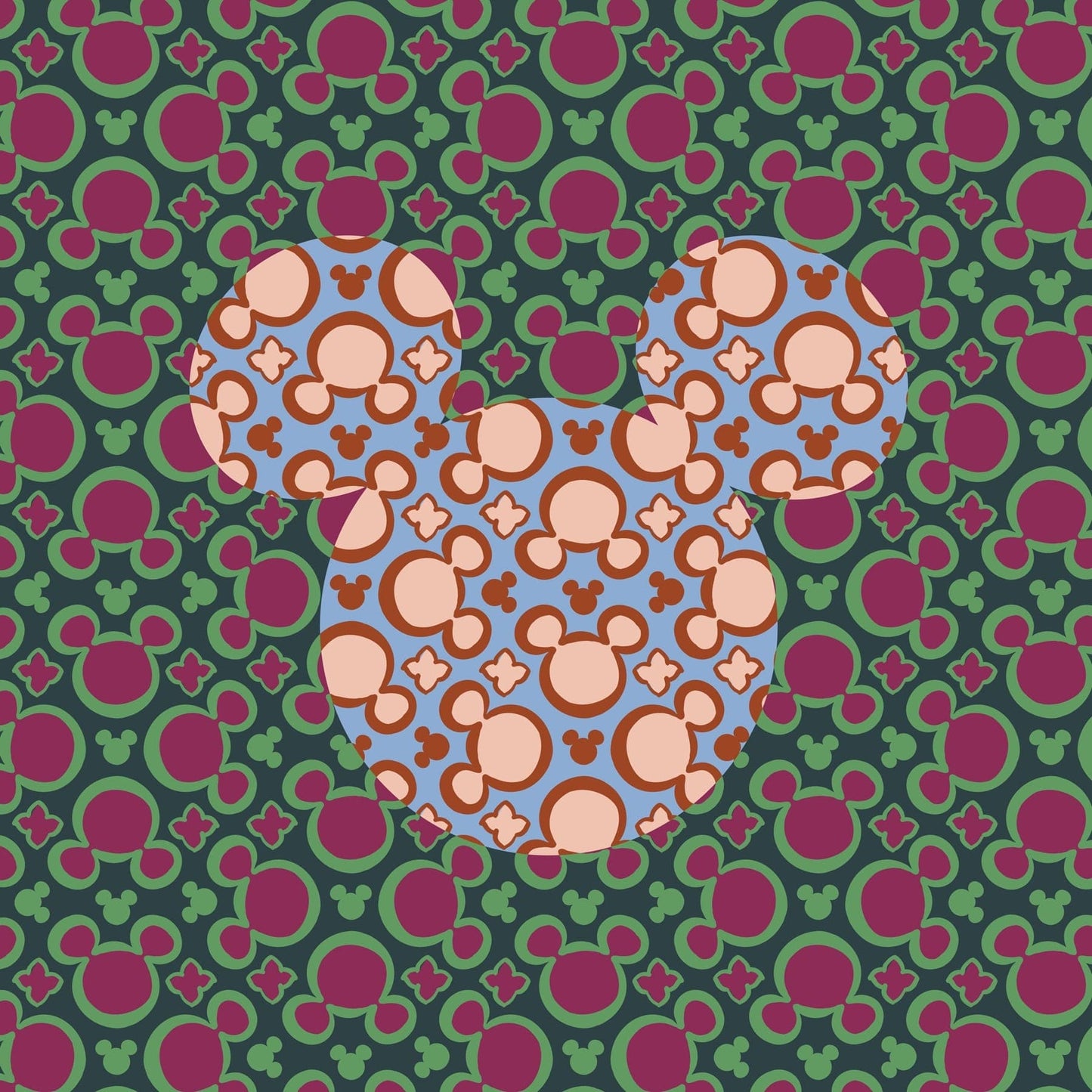 Disney Tumbler with Straw-Mickey Mouse Kaleidoscope Multi-Image 3-Vera Bradley
